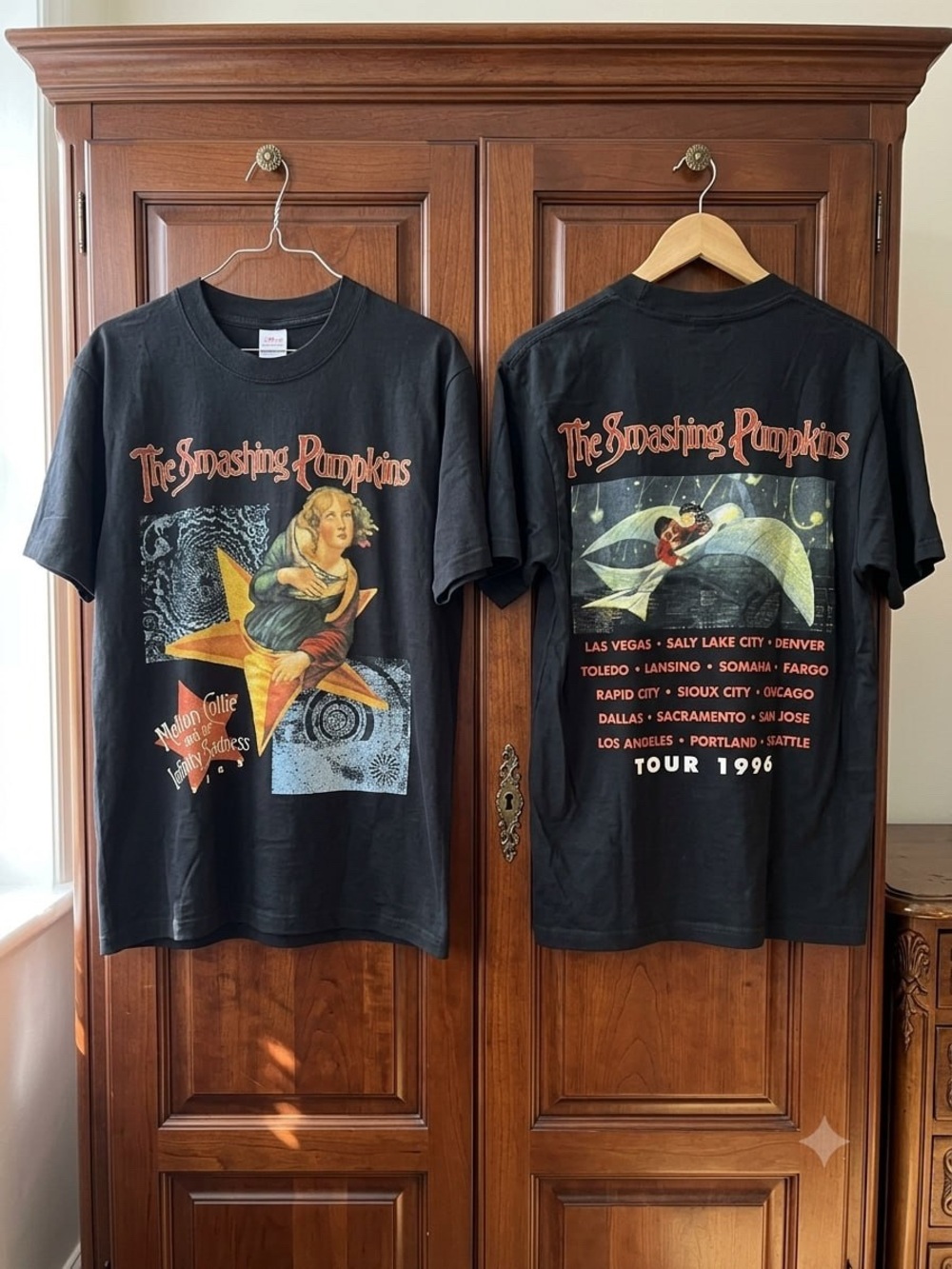 The smashing pumpkins Tour Tee - Black Graphic Short Sleeve